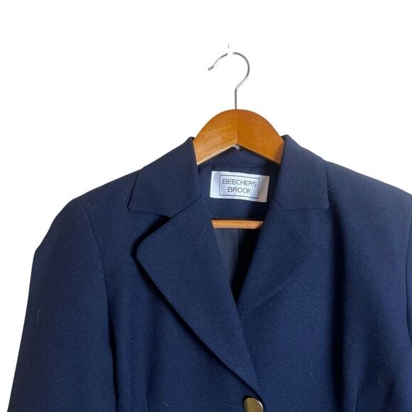 Beechers brook navy 2 piece blazer and skirt set - Picture 5 of 11